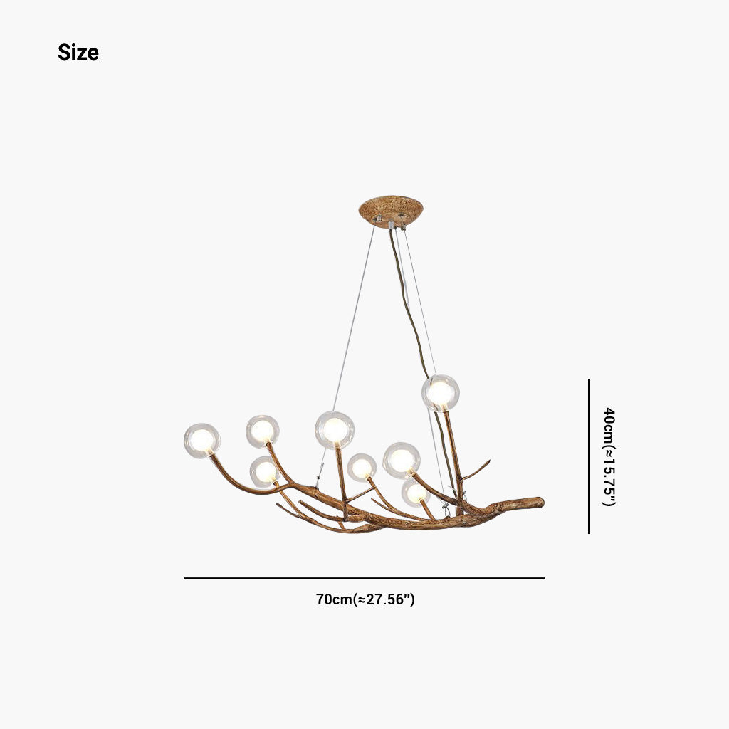 Chandelier Tree Branch 8 Lights Size