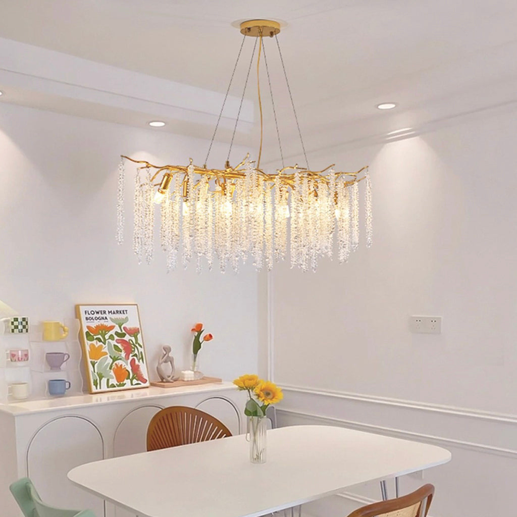 Crystal branch chandelier hotsell