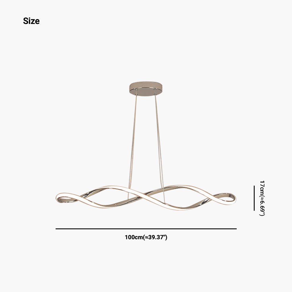 Chandelier Twisted Dimmable Chrome Size