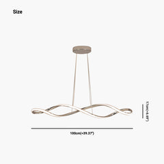 Chandelier Twisted Dimmable Chrome Size