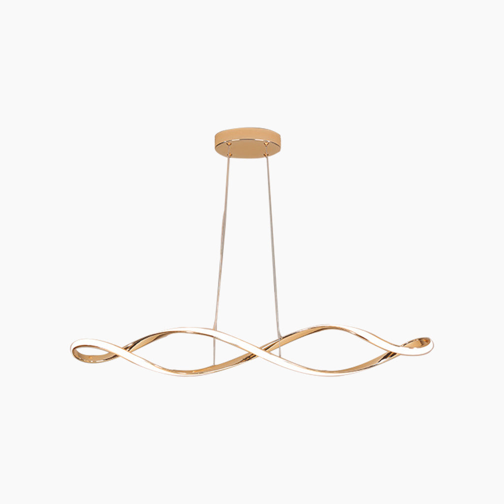 Chandelier Twisted Dimmable Gold