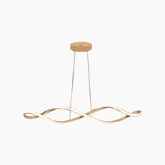 Chandelier Twisted Dimmable Gold