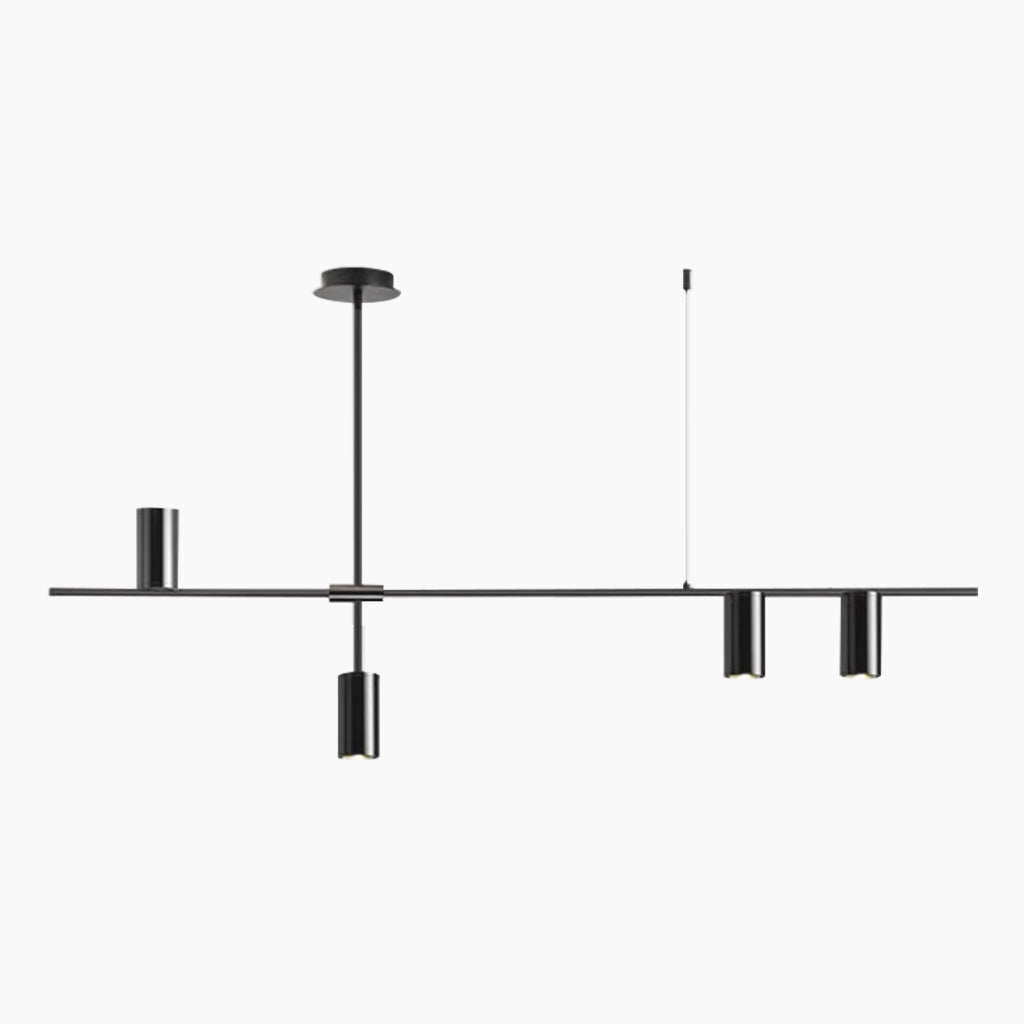 Chandelier Unique Iron Uplight Downlight Black 4 Heads