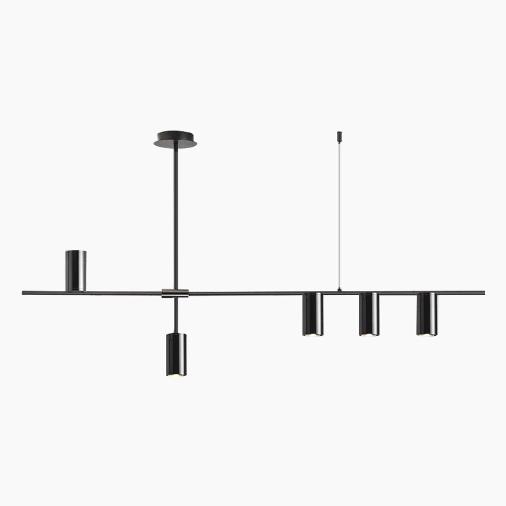 Chandelier Unique Iron Uplight Downlight Black 5 Heads