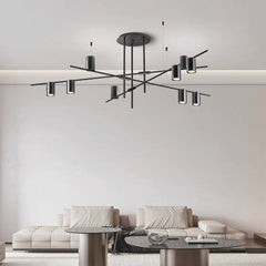 Chandelier Unique Iron Uplight Downlight Black Living Room