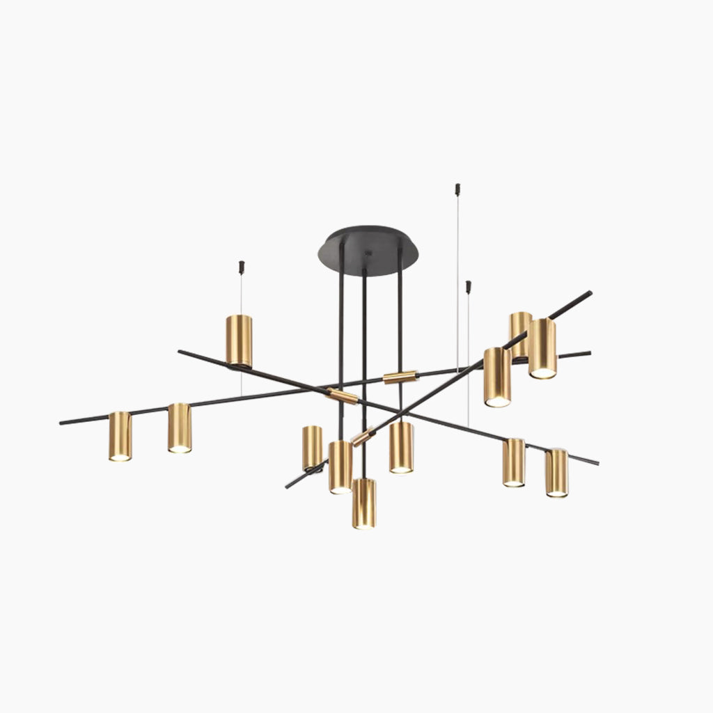 Chandelier Unique Iron Uplight Downlight Gold 12 Heads
