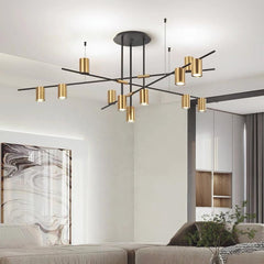 Chandelier Unique Iron Uplight Downlight Gold Living Room