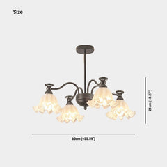 Chandelier Vintage Flower Farmhouse Lily of the Valley Size