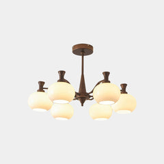Chandelier Vintage Mid-century Glass Globe