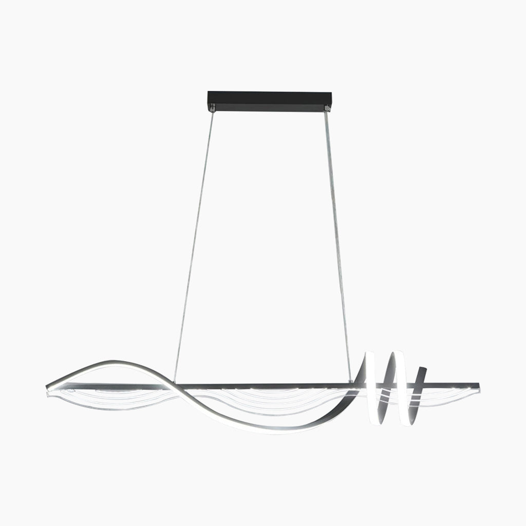 Chandelier Wavy Dimmable Black