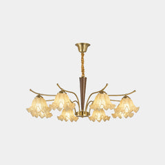 Chandelier Yellow Glass Flower Lily of the Valley
