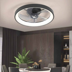 Ventilatore da soffitto circolare a LED da incasso, 3 colori