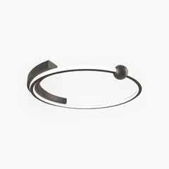 Circular Ring LED Flush Mount Ceiling Light Black