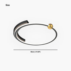 Circular Ring LED Flush Mount Ceiling Light Size
