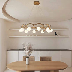 Circular Tree Branch Chandelier Resin Multi-Globe