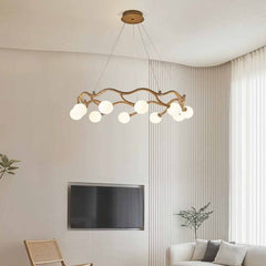 Circular Tree Branch Chandelier Resin Multi-Globe