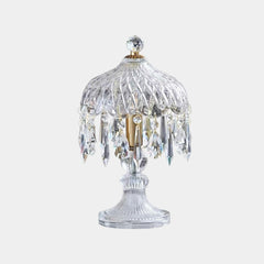 Lámpara de mesa CrystalDroplet de vidrio transparente