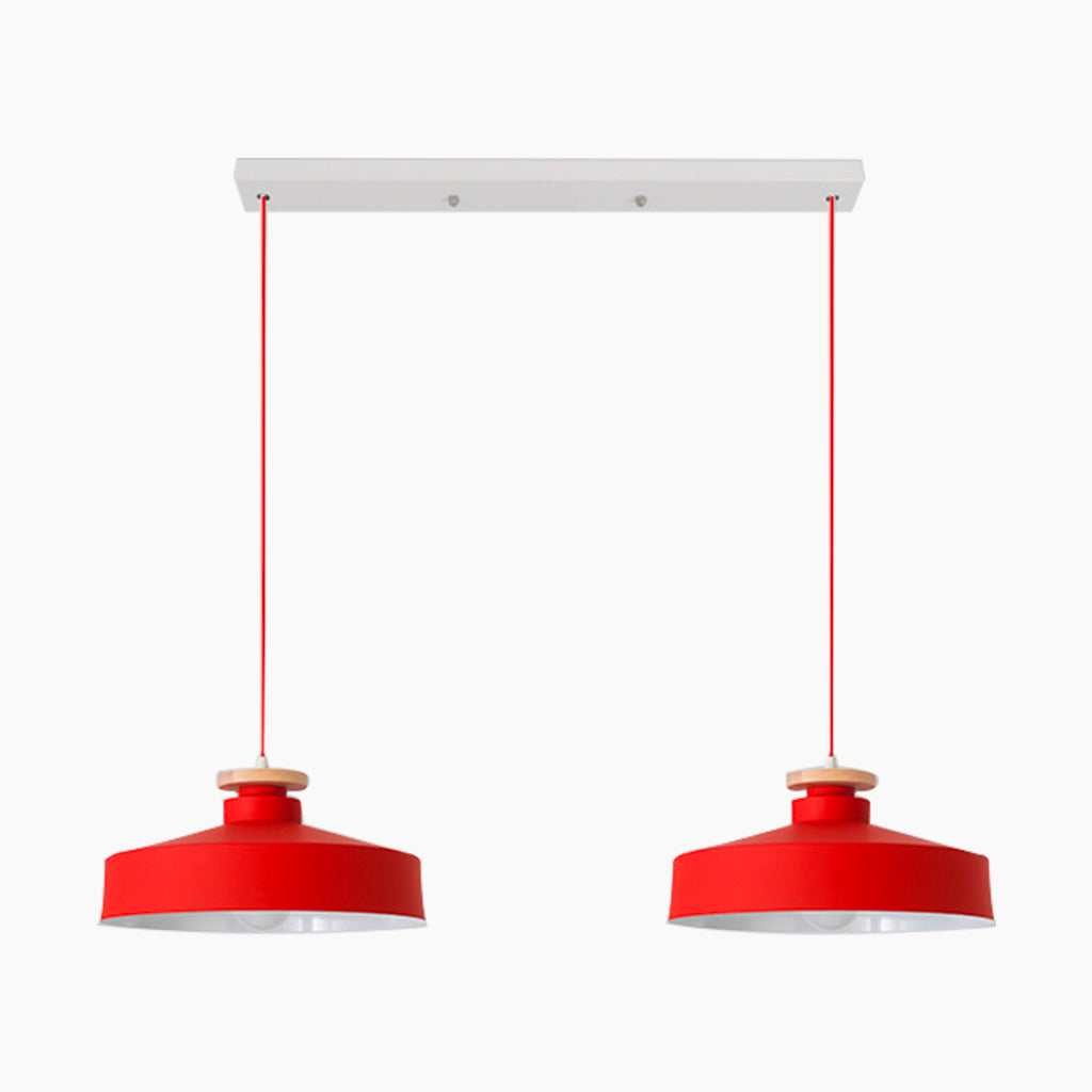 Colored Macaron Pendant Light Red 2
