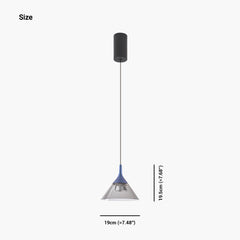 Cone Hanging Pendant Light Size
