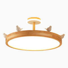 Creative Wood Acrylic Chandelier Ceiling Light Main Bird