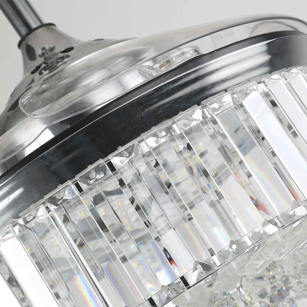 Crystal Chrome Ceiling Fan Light Hardware