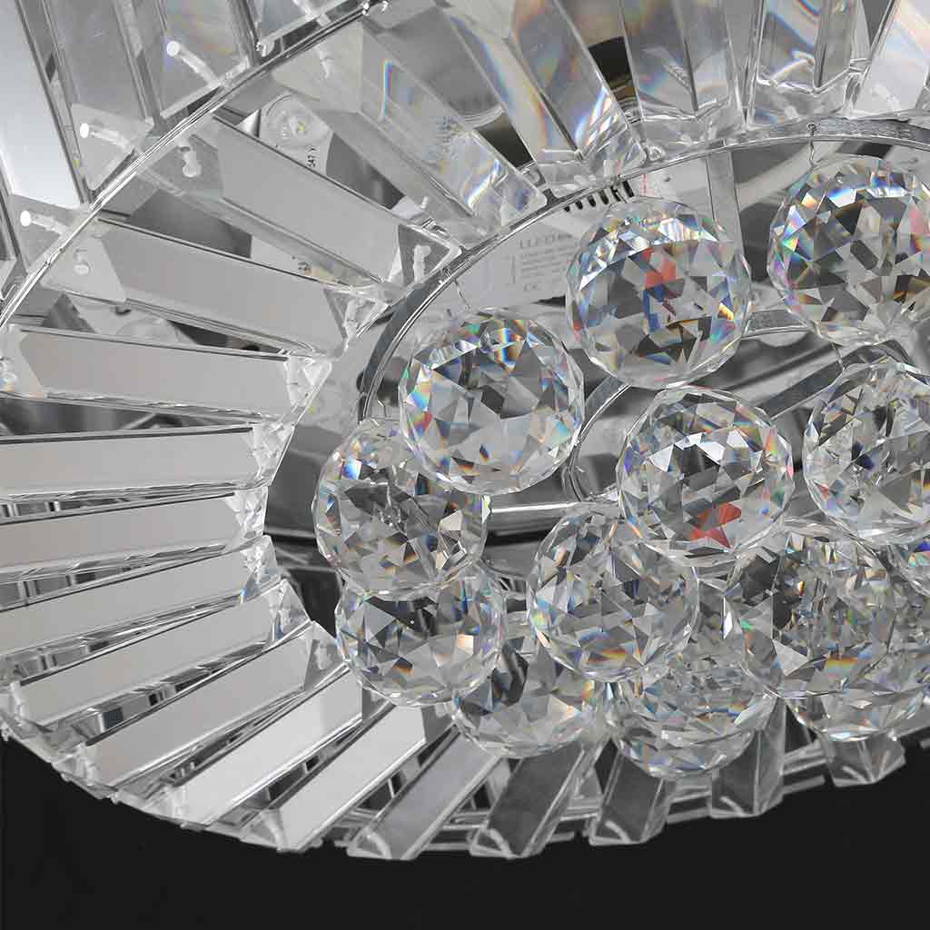 Crystal Chrome Ceiling Fan Light Shade