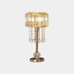 Crystal Round Tassel Table Lamp Gold
