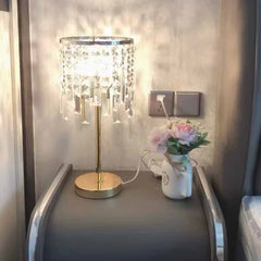 Crystal Waterfall Table Lamp Bedroom