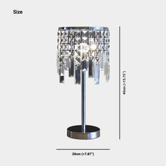Crystal Waterfall Table Lamp Chrome Size