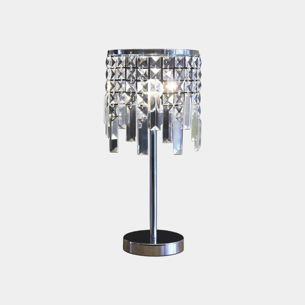 Crystal Waterfall Table Lamp Chrome