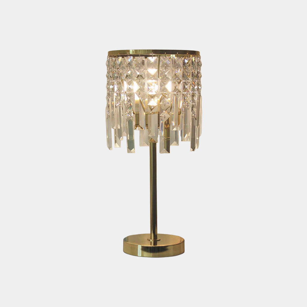 Crystal Waterfall Table Lamp Gold