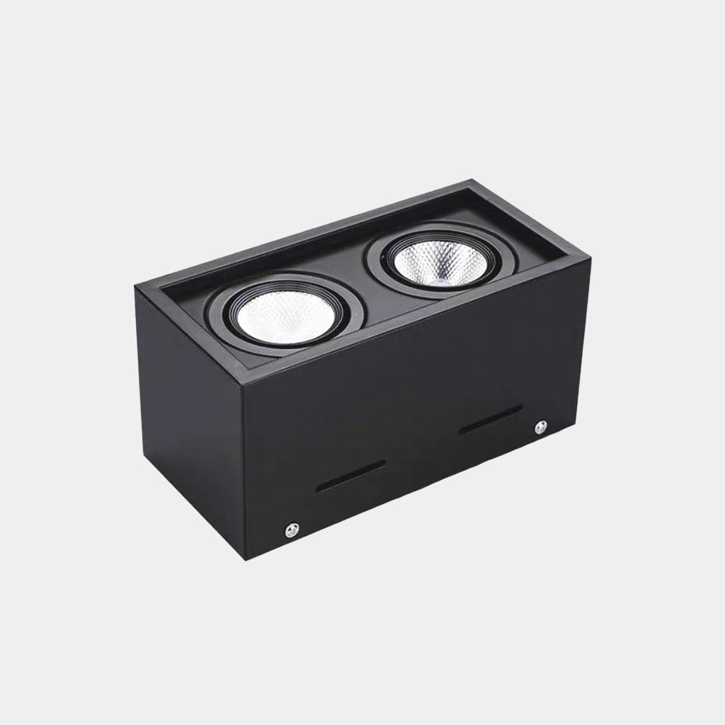 Kocka alakú LED süllyesztett mennyezeti lámpa spotlámpákkal, fekete / fehér