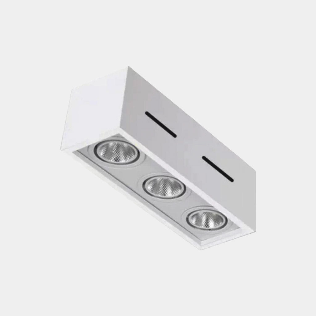 Kocka alakú LED süllyesztett mennyezeti lámpa spotlámpákkal, fekete / fehér