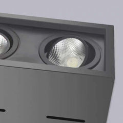 Luz de techo de montaje de lavado LED de cubo con focos, negro / blanco