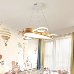 Cute Wood Acrylic Airplane Chandelier Boys Room