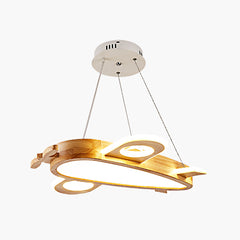 Cute Wood Acrylic Airplane Chandelier Main