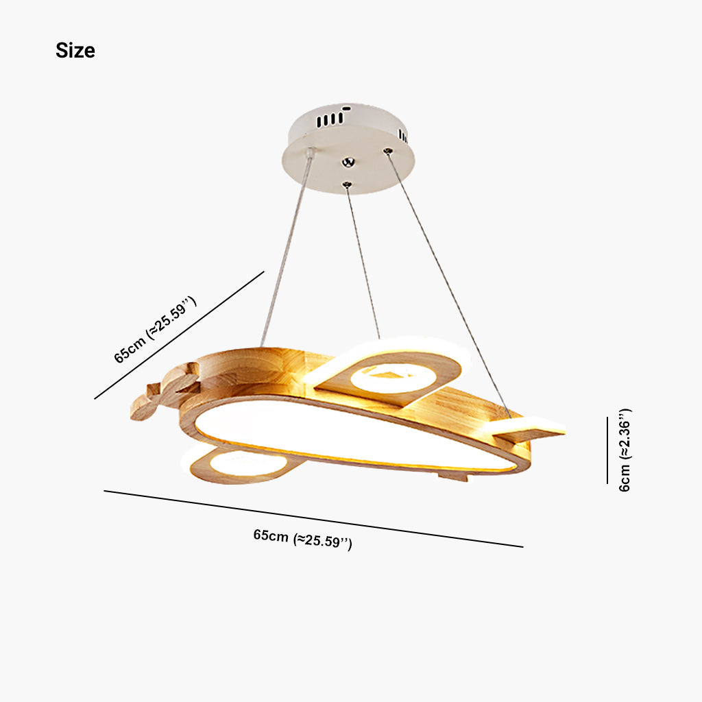 Cute Wood Acrylic Airplane Chandelier Size Big