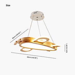 Cute Wood Acrylic Airplane Chandelier Size Big