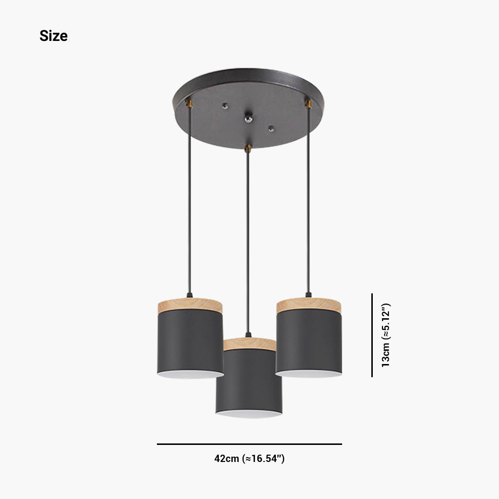Cylinder Pendant Ceiling Light Round Size