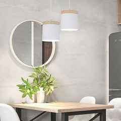 Cylinder Pendant Ceiling Light White Room