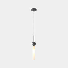 Lampe à Suspension Cylindre Globe en Marbre Verticale