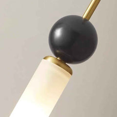 Lampe à Suspension Cylindre Globe en Marbre Verticale