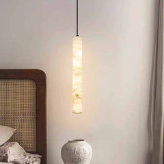 Cylinder Pendant Light Marble Tube Vertical LED