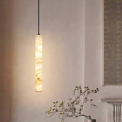 Cylinder Pendant Light Marble Tube Vertical LED
