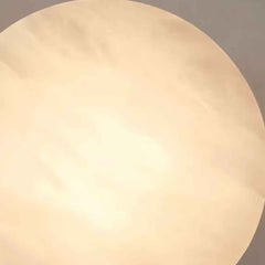 Applique Murale Cylindrique Marbre Albâtre, Noir/Or