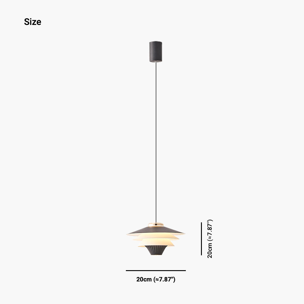 Danish 3 Tier Pendant Hanging Light Size