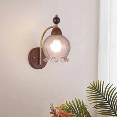 Lampada da parete decorativa in vetro Conchiglia/Crepa di ghiaccio
