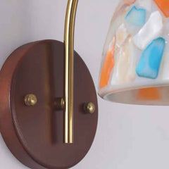 Lampada da parete decorativa in vetro Conchiglia/Crepa di ghiaccio