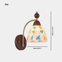 Lampada da parete decorativa in vetro Conchiglia/Crepa di ghiaccio
