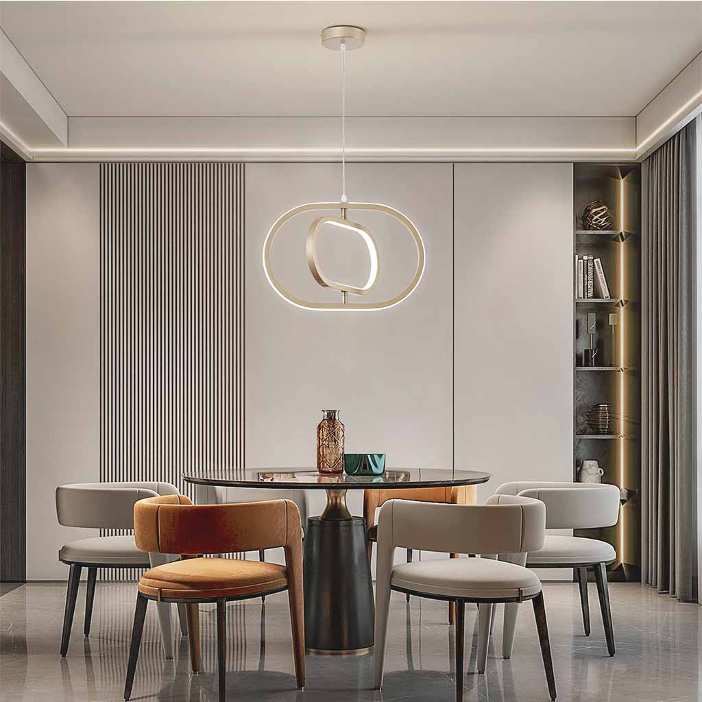 Decorative Oval Iron Dining Room Pendant Light Dining Room
